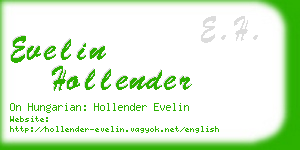 evelin hollender business card